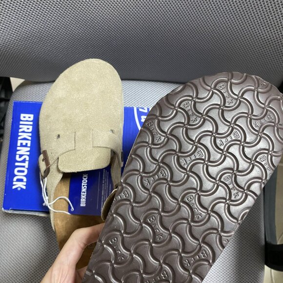 Birkenstock Boston Taupe suede clog sandal - Picture 6 of 6